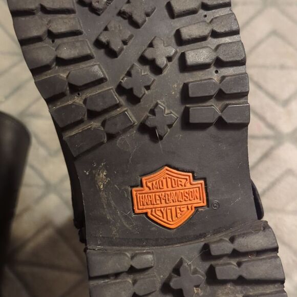 HARLEY DAVIDSON Black Trail Boss Engineer 91417 Motorcycle 8 1/2 Zipper Boots main image 8